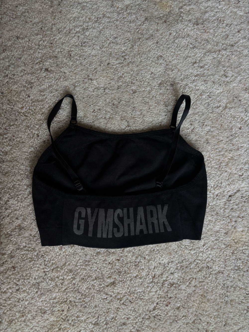 Gymshark Black Seamless Logo Sports Bra